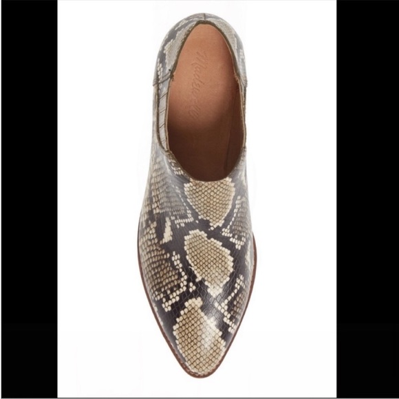 NIB Madewell Sonia Snakeskin Printed Chelsea Boots - Picture 9 of 13